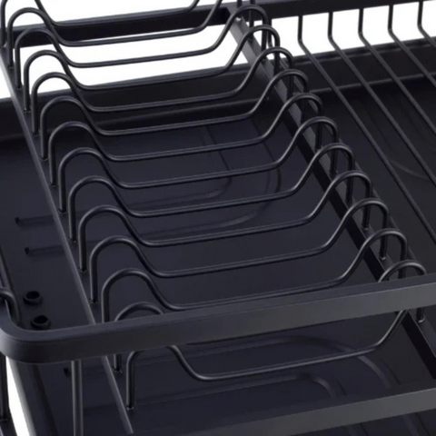 Dish Drying Rack with Drainboard and Cup Holder