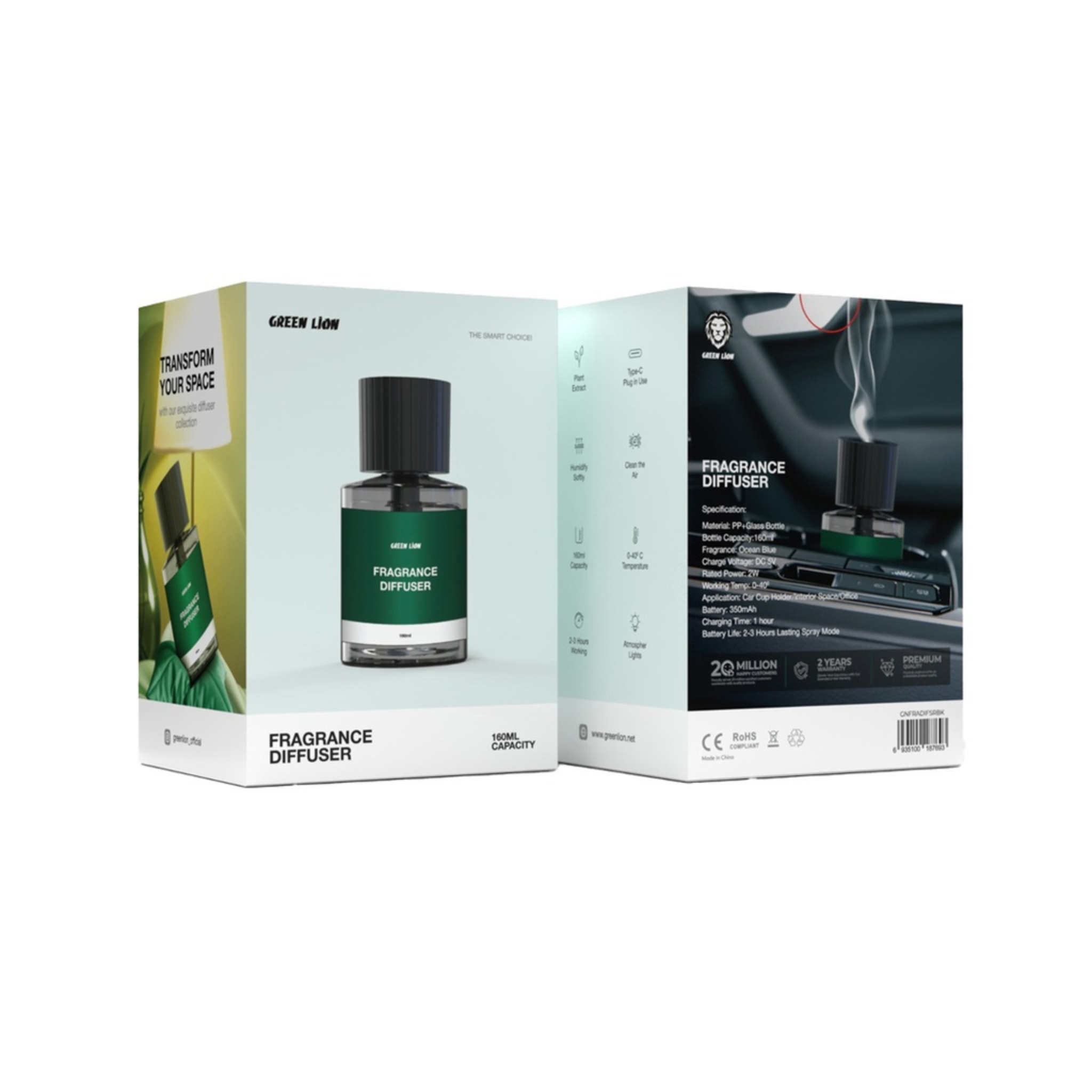 Green Lion 160ml Fragrance Diffuser