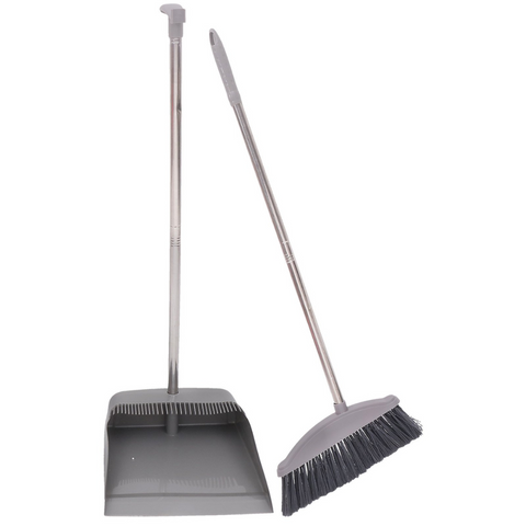 Long Handle Broom with Dustpan