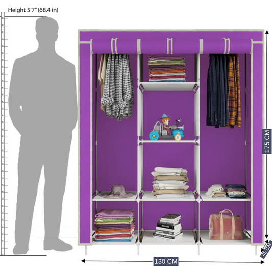 3 Column Wardrobe Storage Cabinet