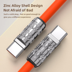66W USB C to USB C Type 1 Meter Charging Cable with Zinc Alloy Connectors