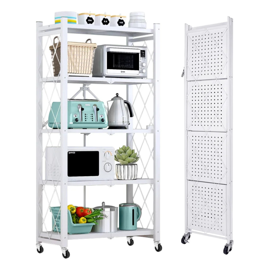 Multi Tier Heavy Duty Foldable Storage Rack with Wheels in Qatar – Qmax ...