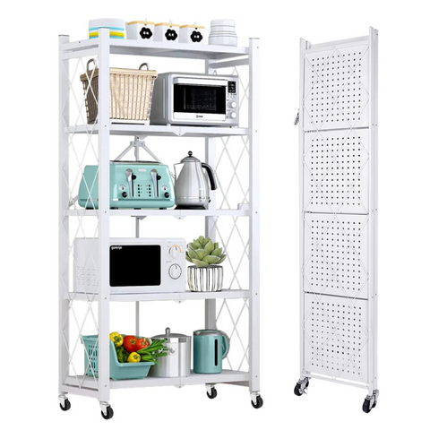 Multi Tier Heavy Duty Foldable Storage Rack with Wheels