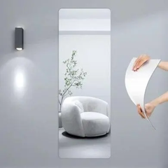 Acrylic Glass Wall Mirror, HD Self Adhesive DIY Mirror