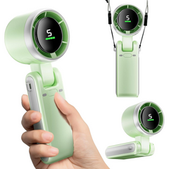 Portable Handheld Mini Fan, USB Rechargeable 5 Speed Personal Folding Fan