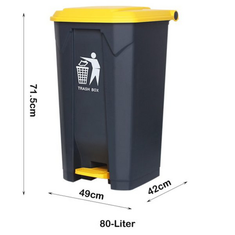 30 Liter Garbage Bin Trash Can with Lid & Foot Pedal