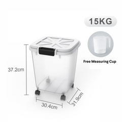 Airtight Rice Storage Container, Grain Storage Box, Rice Bucket for Kitchen