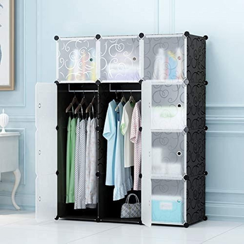 12 Cubes DIY Wardrobe Closet with Doors