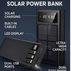 Al Jazira 20000mAh Solar Power Bank with 45W Fast Charging