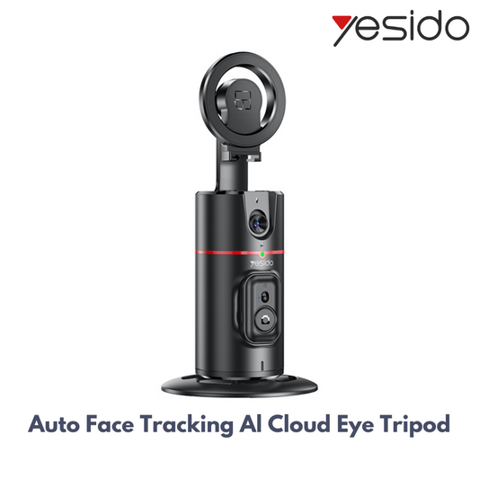 Yesido Wireless 360° Auto Face Tracking Stabilizer Tripod - Al Cloud Eye Tracking Device