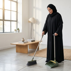 Long Handle Broom with Dustpan