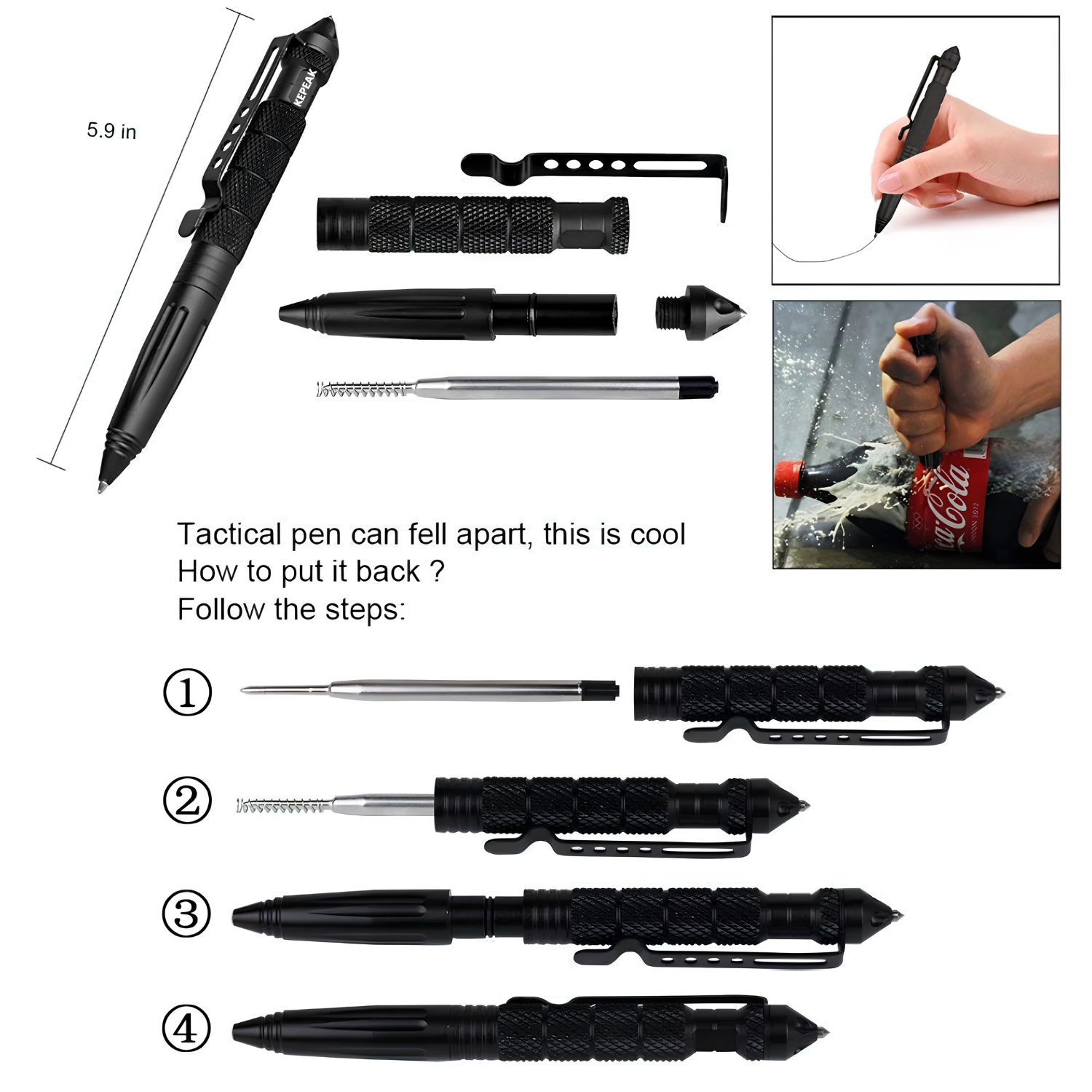 Tactical Waist Pouch with Survival Kit for Camping, Trekking and Outdoor