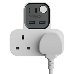 موماكس 1-Charge Work Flow ملحق على شكل حرف T بمقبسين مع USB