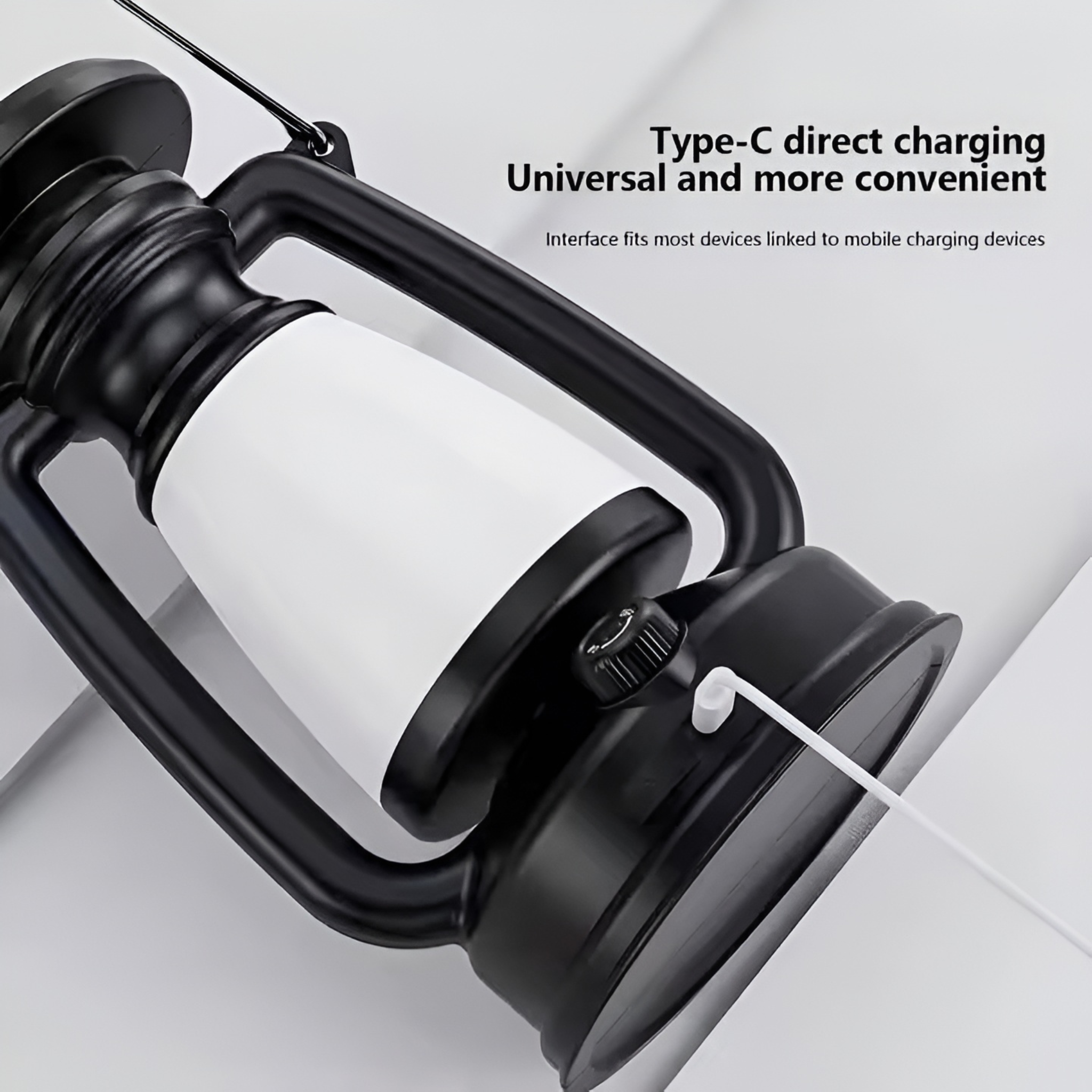 Solar and USB C Charging Retro Camping Lantern Lamp with 3 Lighting Modes LY16B