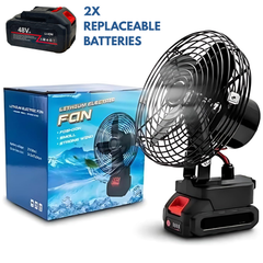 Super Power Portable Rechargeable Desk Fan with Dual Replaceable Battery