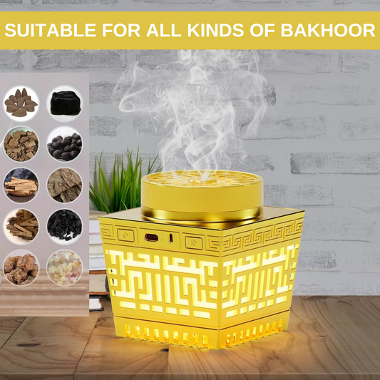 Portable USB Rechargeable Bakhoor Burner / Incense Burner with Remote Control