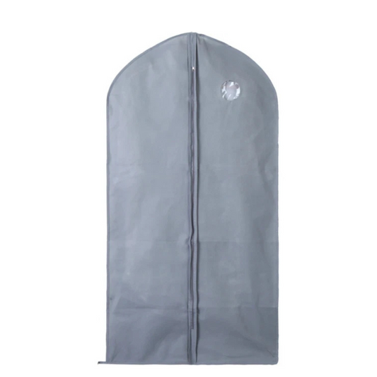 Hanging Garment Bags, Dustproof Clothes Cover with Zipper 60 x 140 cm Grey
