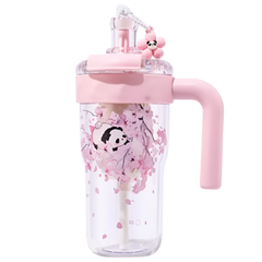 Diller 860ML Panda Plastic Drinking Water Bottle for Girls