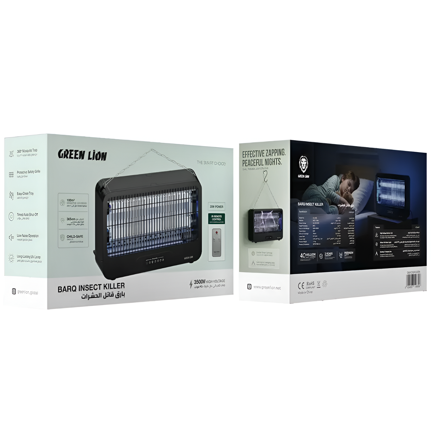 Green Lion Barq 3500V High Voltage Electric 360 Degree Mosquito Insect Killer with Remote Control