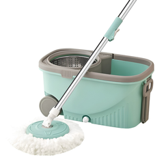 360° Spinning Bucket Floor Mop Set with Wheel and Handle