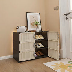 Multi Layer Foldable Shoe Cabinet with Fully Enclosed Anti Dust Storage