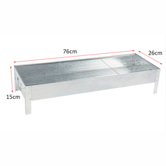 Stainless Steel BBQ Grill 77 x 26 x 15 cm