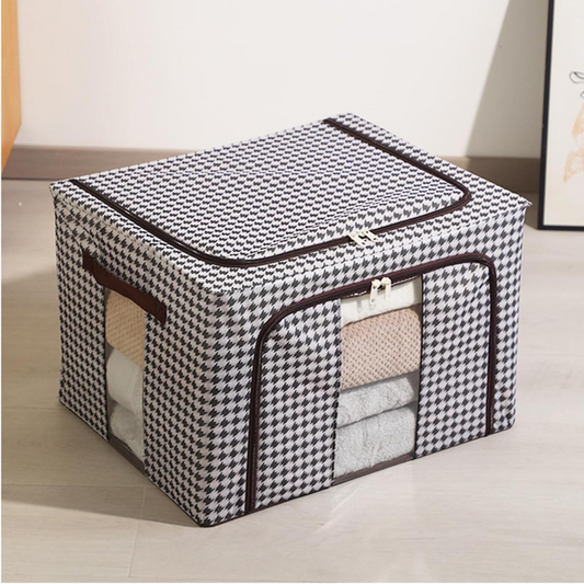 66L Wardrobe Clothes Storage Organizer Box with Steel Frame