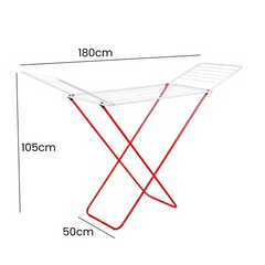 X-Leg Folding Clothes Drying Rack, Indoor and Outdoor Stainless Steel Clothes Airer