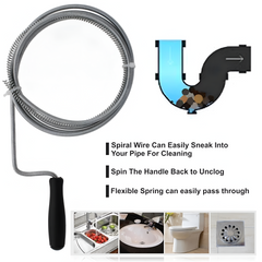 5 Meter Drain Cleaner Block Remover Spring Wire with Handle