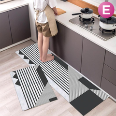 Water Absorbent Quick Drying Kitchen Floor Mat - Anti-Fatigue, Non-Slip, Easy Clean Rug 2 Pieces/Set