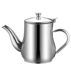 Stainless Steel Tea Pot with Filter, Oil Strainer Storage Container for Home Kitchen