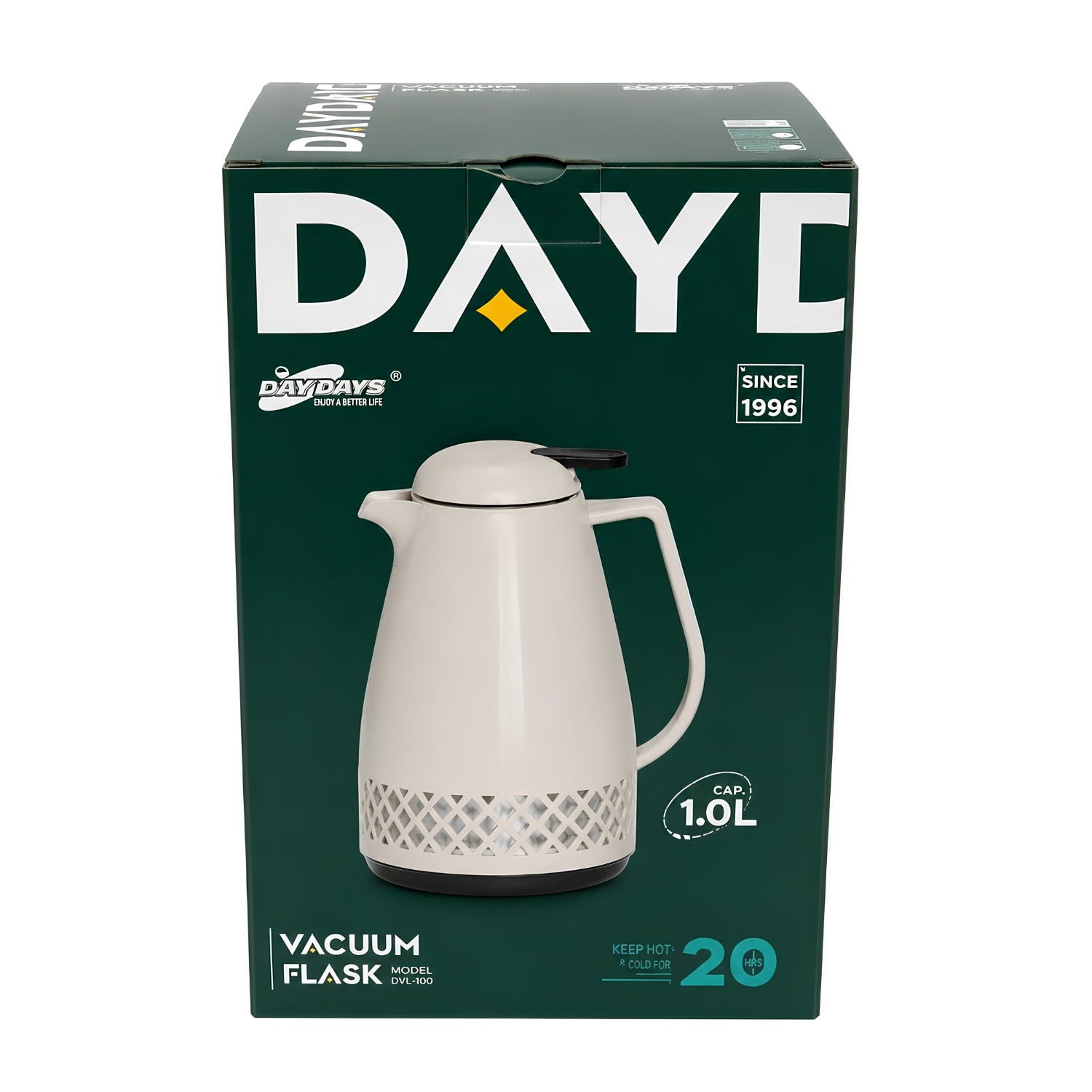 1 Liter Thermal Flask for Drinks White