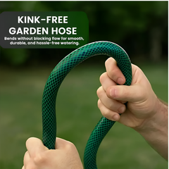 15 Meter Flexible PVC Garden Hose Pipe with Adjustable Spray Gun Nozzle Set