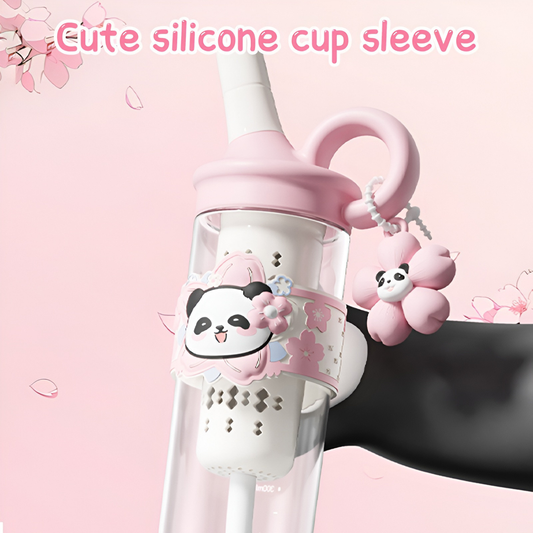Diller 850ML Pink Bear Plastic Water Bottle for Girls