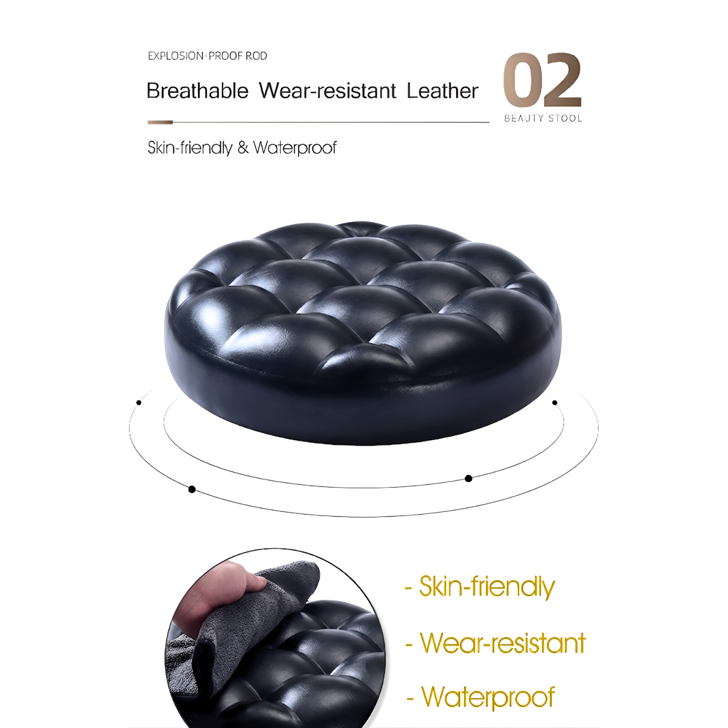 Adjustable Lifting Round Rotatable Chair
