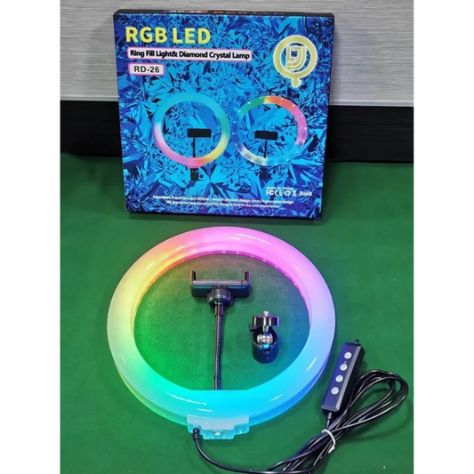 RGB LED Ring Light, Diamond Crystal Ambience Lamp
