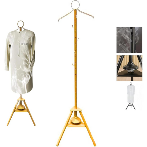 Vertical Clothes Hanging Garment Steamer Stand with Incense Burner