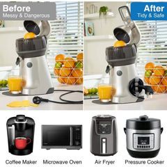 Self Adhesive Sticky Hole-Free Cable Winding Organizer, Cord Holder Clips for Kitchen Appliances - Pack of 3