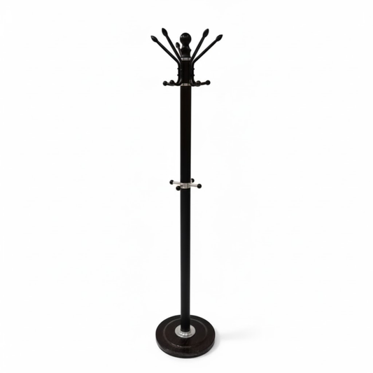 Standing Coat Hanger with Hanging Hooks Black