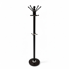 Standing Coat Hanger with Hanging Hooks Black