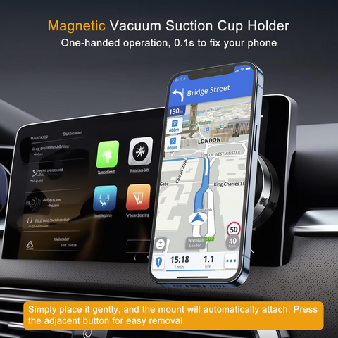 Vacuum Suction Magnetic Car Mobile Phone Holder