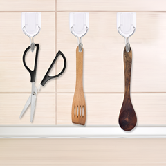 Super Sticky Wall Mounted Self Adhesive Hanging Hooks (Pack of 10)