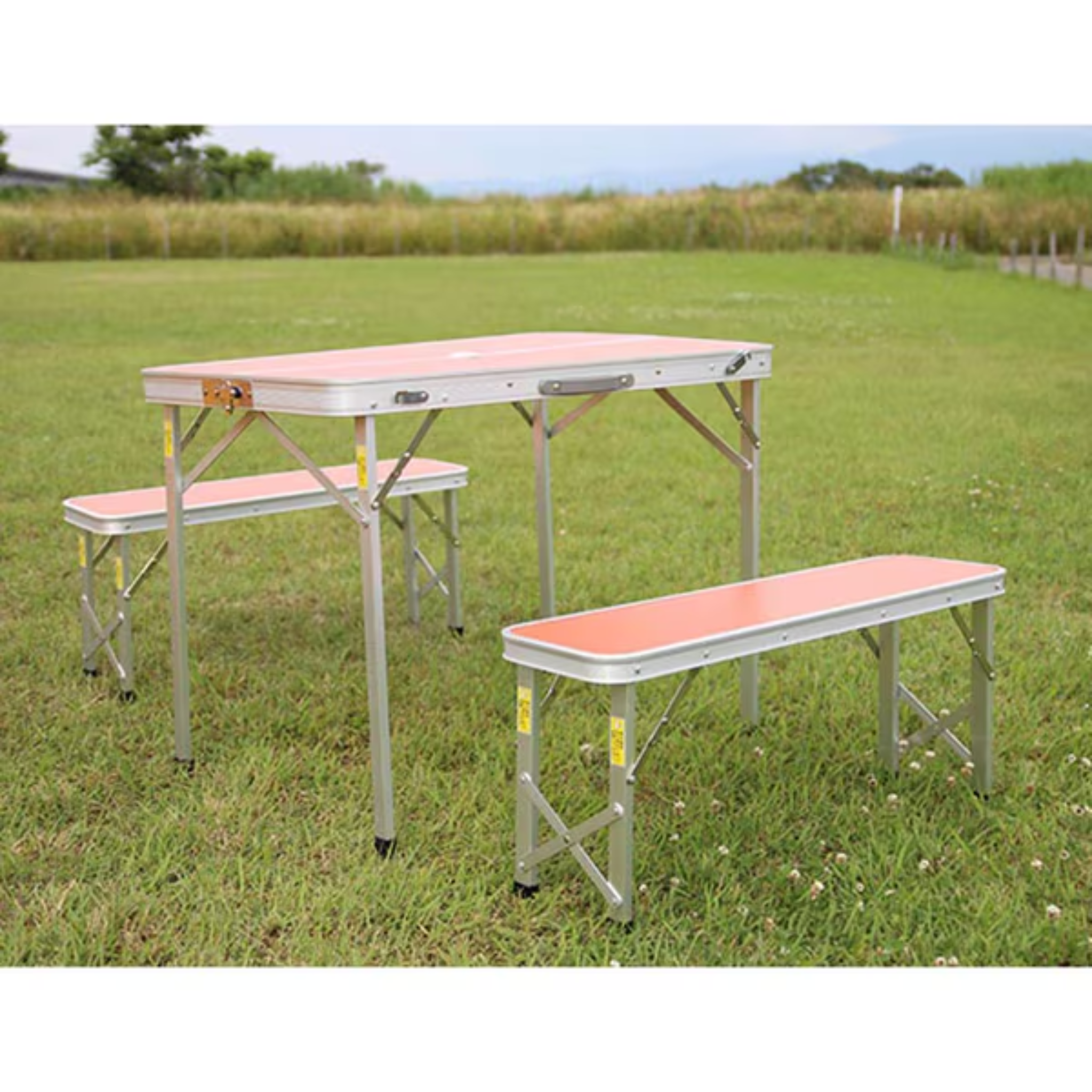 Portable Outdoor Camping Folding Aluminium Picnic Table with Chairs