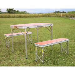 Portable Outdoor Camping Folding Aluminium Picnic Table with Chairs