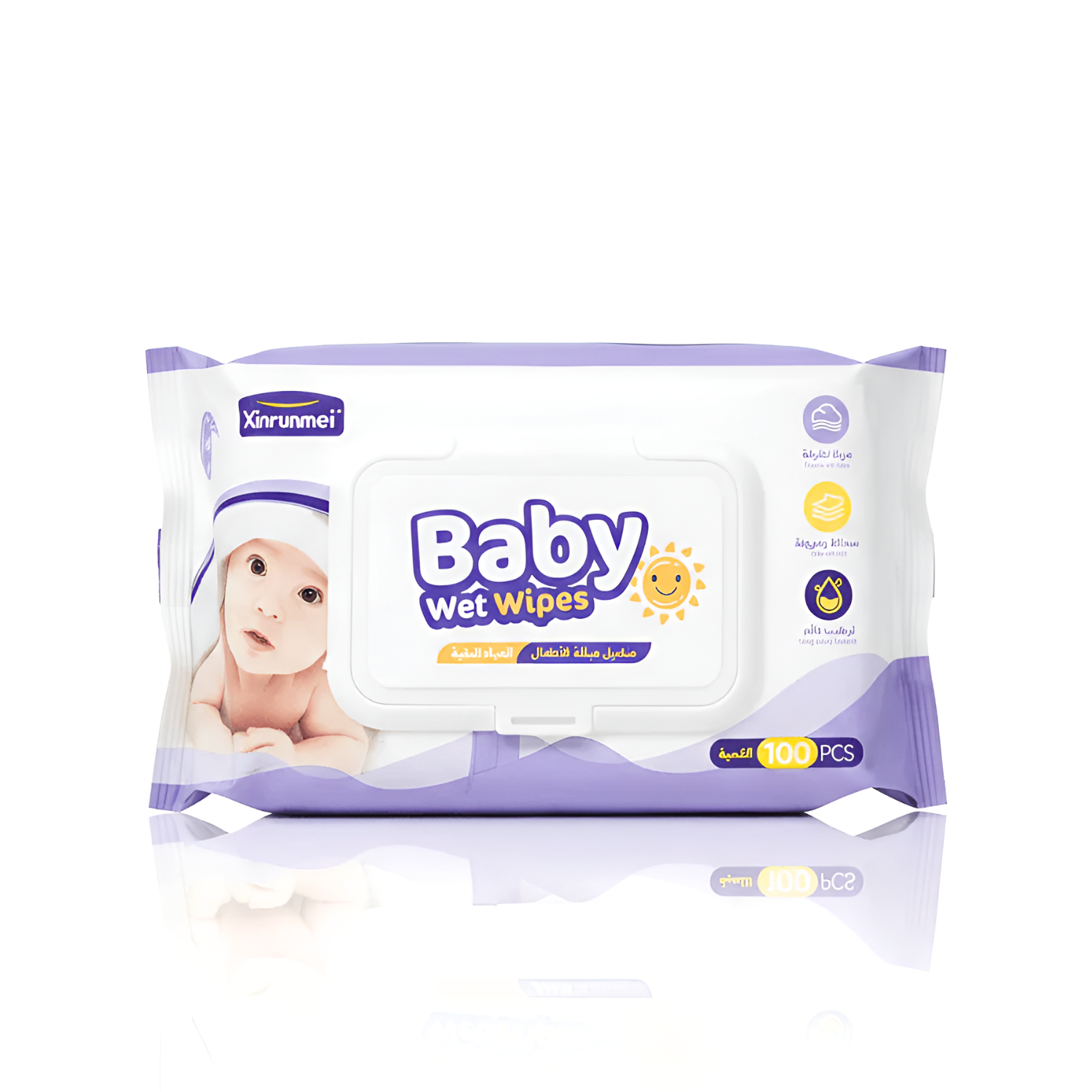 Xinrunmei Premium Baby Wet Wipes 100 pcs
