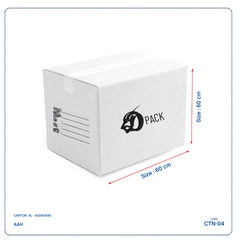 High Quality Corrugated 5 Ply Cardboard Carton Box for Cargo, Moving, Packaging and Storage White 60 x 60 x 60 cm