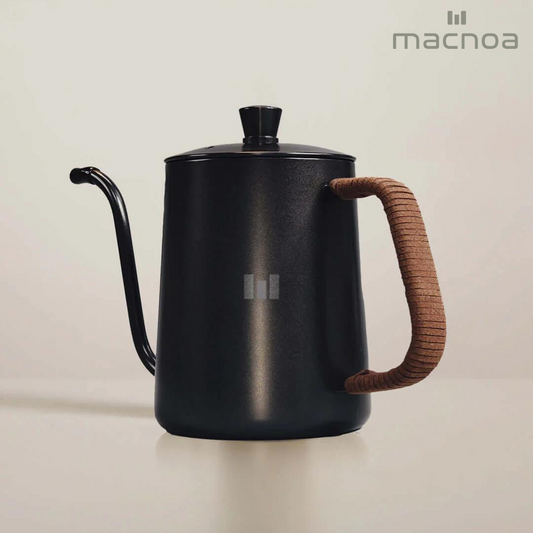 Macnoa MacPour Coffee Pitcher - Gooseneck Sprout, Hand Wound Grip Coffee Pot