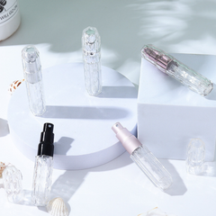 Diamond Shaped Mini Pocket Perfume Atomizer, 5ml Transparent Fragrance Refill Bottle