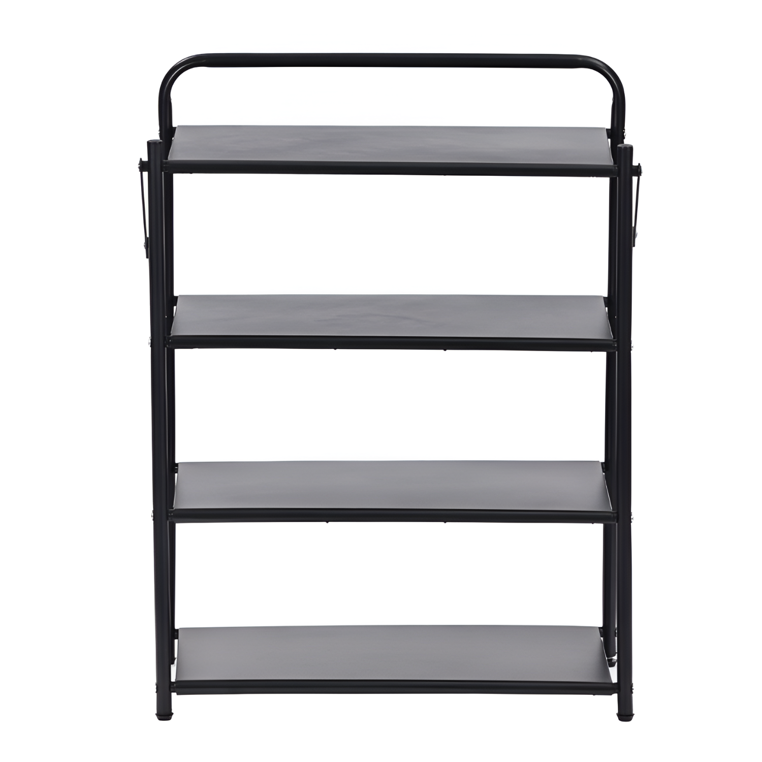 4 Tier Folding Space Saving Metal Shoe Rack Organizer
