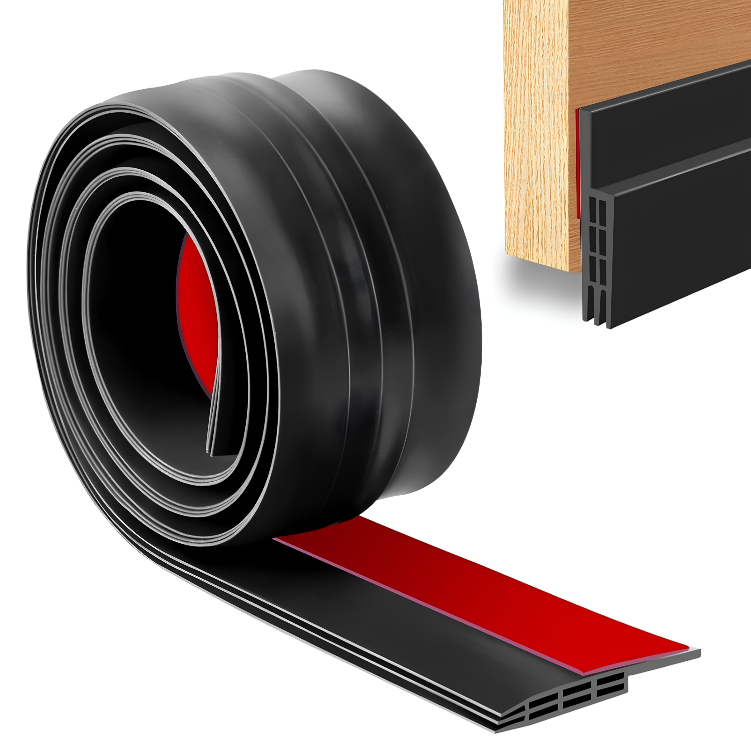 Self Adhesive Door Bottom Seal Strip Black